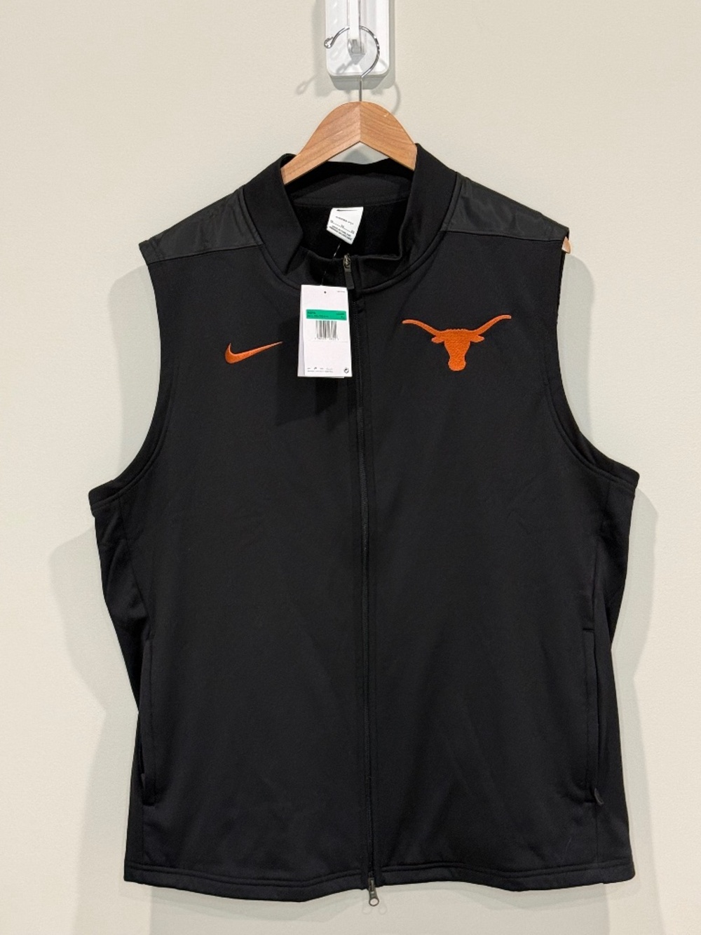 Nike Texas Victory Men’s Therma-FIT Full Zip Vest Texas Longhorns Black XL NWT
